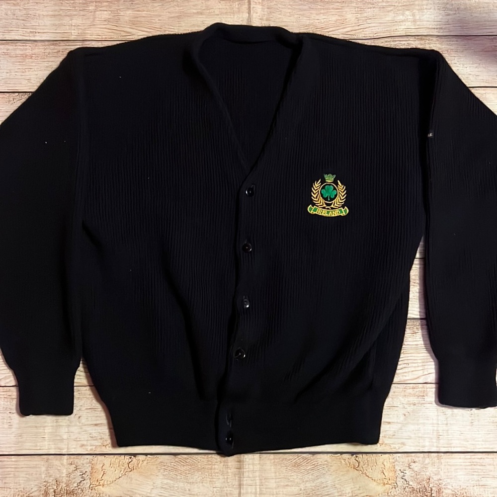 Men’s Blarney Castle Ireland Button up Cardigan sweater Wool